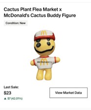 McDonalds Cactus Plant Flea Market 2022 Cactus Buddy Toy ,New, Rare, Sealed