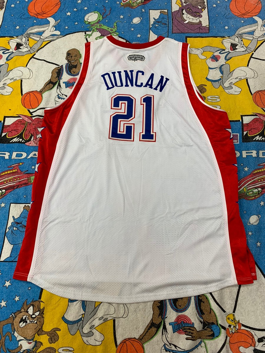 NBA Authentic ALL STAR TIM DUNCAN Jersey Size 56 2004 Rare Retro