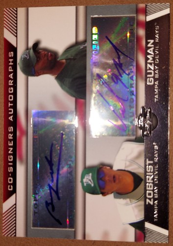 Ben Zobrist/Joel Guzman CoSigners dual Autograph card CS-ZG Tampa Bay Rays