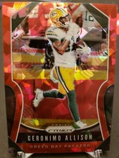 2019 Panini Prizm Red Cracked Ice Geronimo Allison Green Bay Packers SP #116