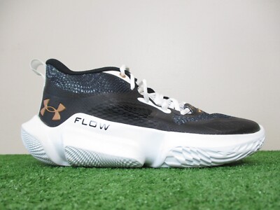 Under Armour Flow Breakthru 3 Shoes Womens 9 Black White Basketball Trainer Mid