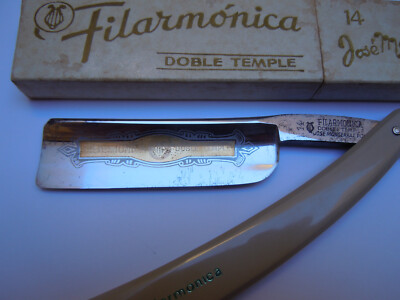 【希少】FILARMONICA razor 西洋レザー 14号 13号２本セット Filarmonica 14 Doble Temple straight razor shave ready | eBay