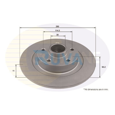 Fits Renault Espace 2015- 1.6 dCi Ruva Rear Brake Disc 432027306R