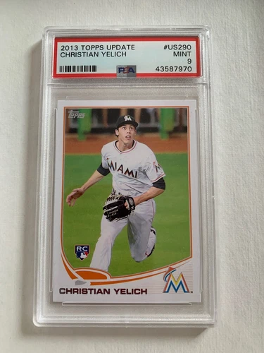 2013 Topps Update Christian Yelich Rookie #US290  PSA 9 Mint Brewers Marlins MVP