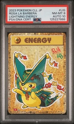PSA 8 NM-MT AUTO 10 Energy Rosa La Barbera Sig. Rayquaza Poncho