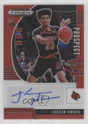 2020 Panini Prizm Draft Picks Prospect Red /199 Jordan Nwora Rookie Auto RC 4f5