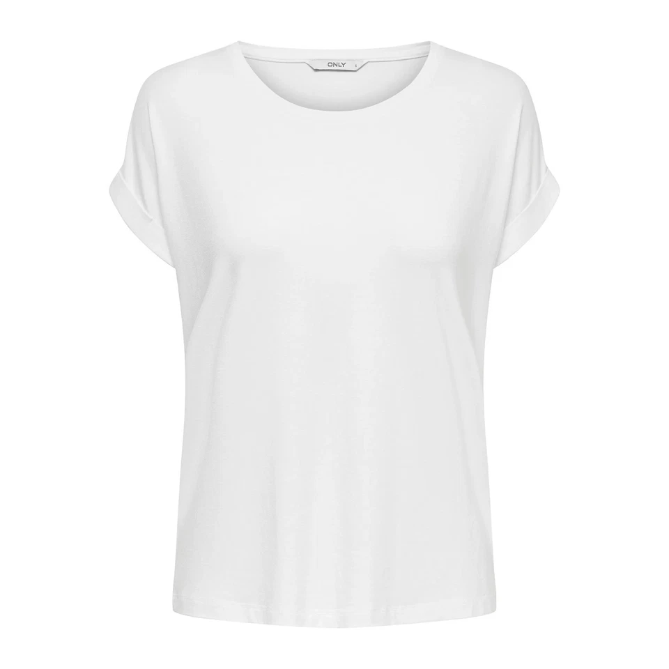 T-Shirt, Manches - Onlmoster Cou en Forme O Top, Col Rond, Viskose-Mix Str - Photo 1/1