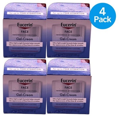 Eucerin Face Immersive Hydration Gel-Cream Moisturizer 1.7oz 4 Pack New