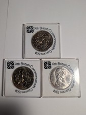 1974 Xth British Commonwealth Games New Zealand 1 Dollar Coin - Lot of 3