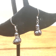 Vintage Tahitian Pearl & Sterling Silver Dang...
