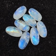 WHOLESALE NATURAL RAINBOW MOONSTONE CABOCHON LONG OVAL SHAPE LOOSE GEMSTONE