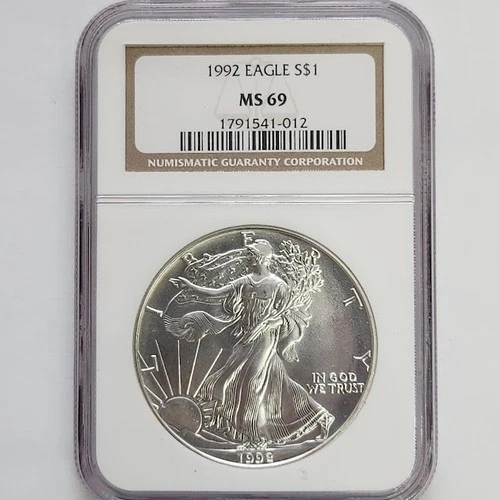 1992 Silver Eagle NGC MS69