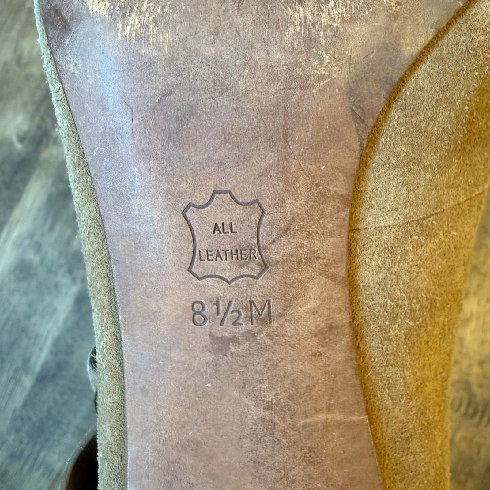 Tory Burch Belen Ankle Boots Suede Leather Heel Gold Buckle Round Toe Women 8.5 thumbnail 6