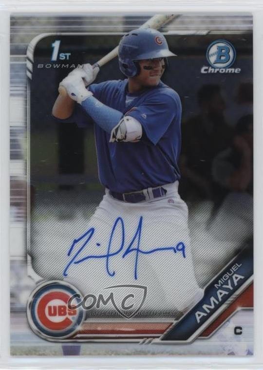 2019 Bowman Chrome Prospect Auto Miguel Amaya #CPA-MAM Auto 13iq
