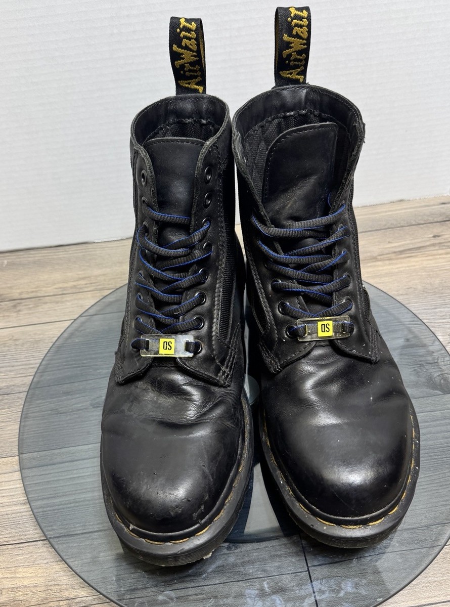 Dr Martens AirWair black lace up boots size 9 yellow stitch Amazon.com | Dr. Martens Women main image 3