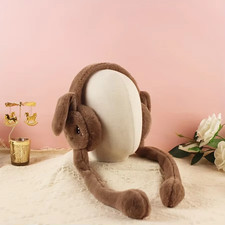 Cartoon Bunny Ear Warmers Plush Knitted Ear Muffs Uses for Winter Outdoor Wear R
