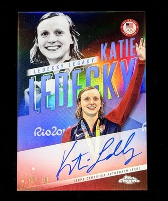   2024 TOPPS CHROME KATIE LEDECKY On Card Auto /10 Rio 2016