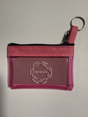 Girl Scout Zipper Pouch Pink 4  X 3 