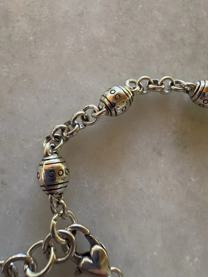 Pulsera Brighton Sausalito Corazón Negro Plata Dije Foto 2 de 4