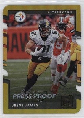 2017 Panini Donruss Press Proof Gold Die-Cut 21/25 Jesse James #156 ex1
