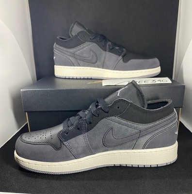 Nike Air Jordan 1 Low SE Craft Inside Out 7Y GS DV0478-001 Black Cement 7M/8.5W
