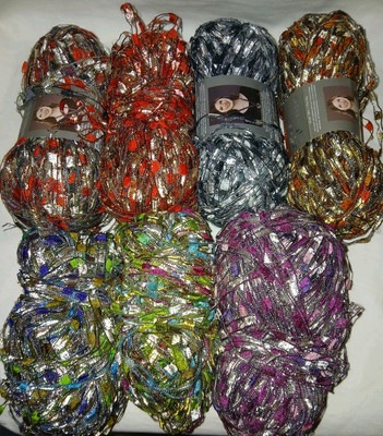 Premier City Life Metallic Ladder Craft Yarn Variety Of Colors Lot Of 7 