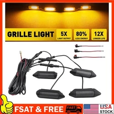 Smoked Raptor Style LED Marker Front Grille Lights Kit for 2019 & up Toyota RAV4