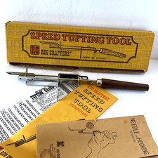 VTG RC Rug Crafters Speed Tufting Carpet Tapestry Tool Original Box and Manual