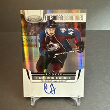 2011 Panini ROOKIE FRESHMAN SIGNATURES #193 Cameron Gaunce AVALANCHE EX/NM