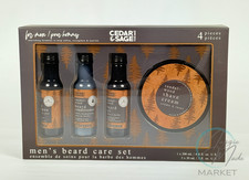 New Cedar  Sage Men  s Beard Care Set Sandalwood 4pc Grooming Gift Kit