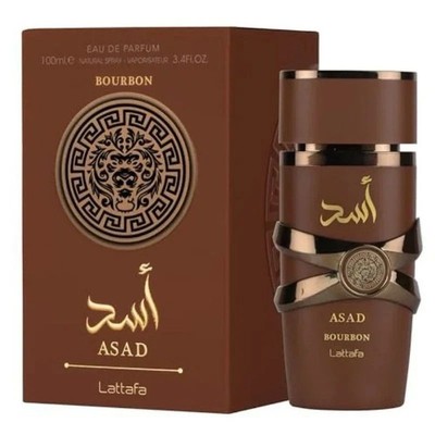 Lattafa Asad Bourbon Unisex Eau De Parfum Spray   3.4 fl oz / 100 ml