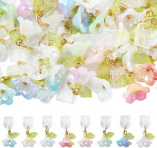 Jewelry Making Assorted Acrylic Flower Angel Plant Fairy Charms for DIY Necklace