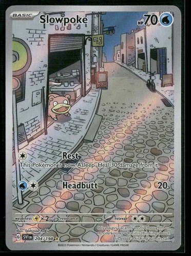 2023 Pokemon Scarlet & Violet Slowpoke Illustration Rare #204