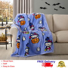 Halloween Silk Touch Throw Blanket 60"x70" Soft Plush Cozy Spooky Ghost Pumpkin