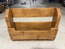 Vintage Handmade Primitive Rustic Solid Wooden Magazine Holder Stand Or Wall