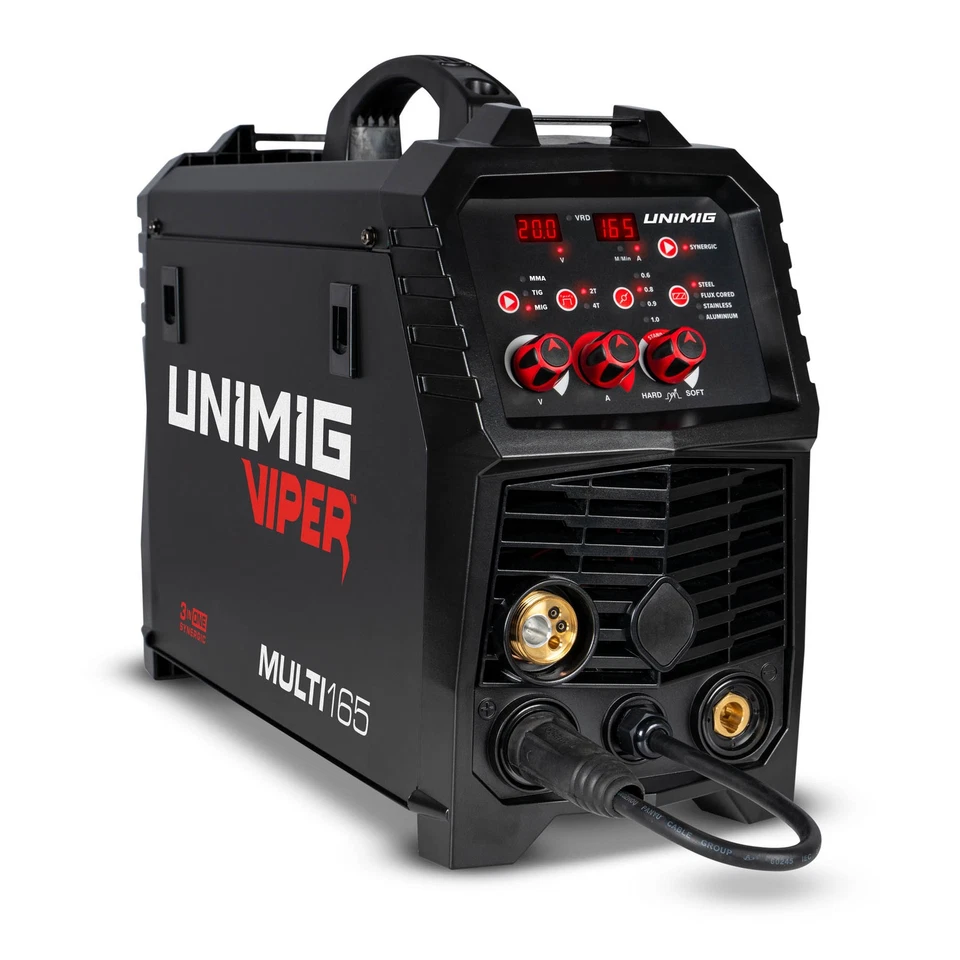 UNIMIG Viper 165 Multi MIG TIG Welder Bundle +Helmet+Gloves Wire U11006K PK11072 - Bild 3 von 4