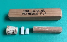 Vintage Tom Gaskins Scratch Box Turkey Call With Chalk and Striker