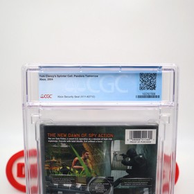 XBOX SPLINTER CELL: PANDORA TOMORROW - CGC GRADED 9.8 A! NEW & Factory Sealed!