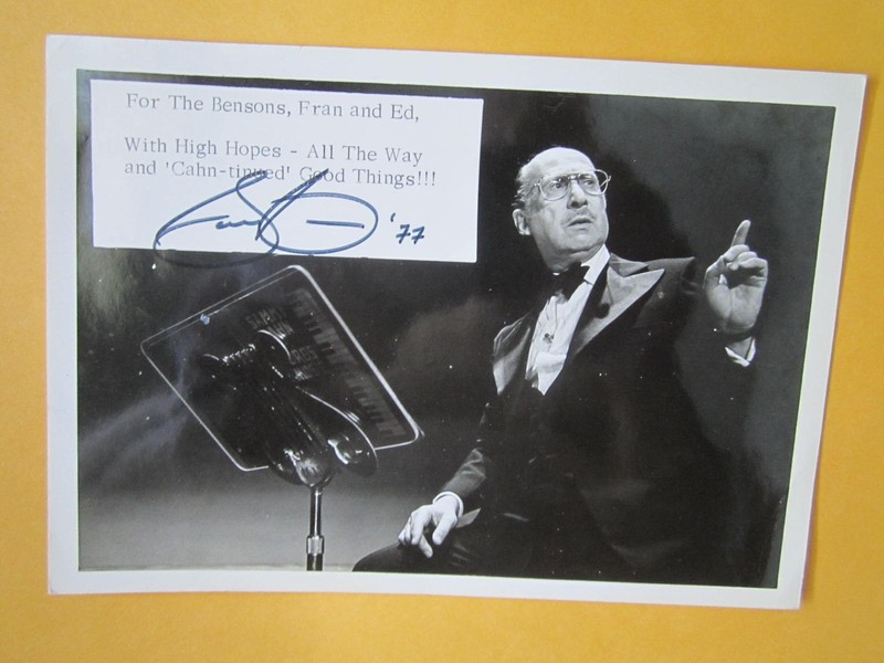 SAMMY CAHN (FRANK SINATRA "ALL THE WAY" SONG LYRICIST) HAND-SIGNED 1977 PHOTO