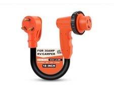30 Amp RV Adapter with Twist Lock for 30 Amp RV Extension Cord and Generator