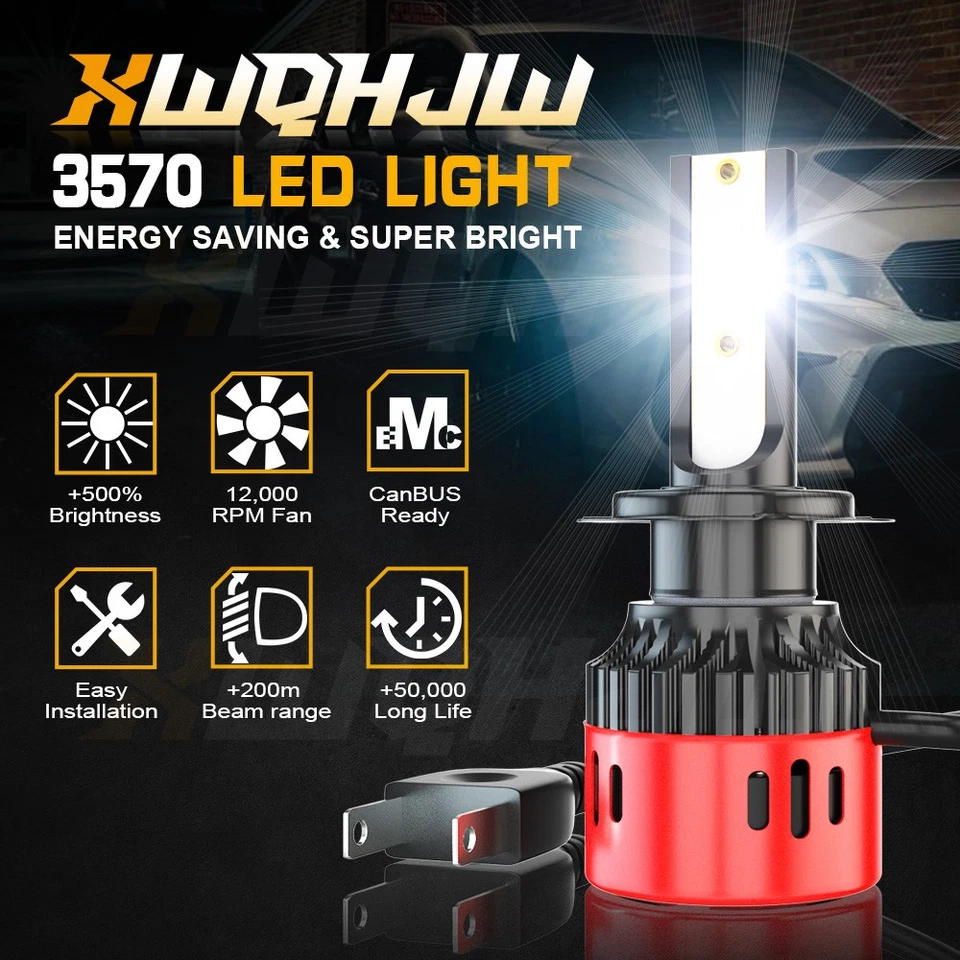 4x Para Volvo XC90 2003-2014 H7 y H11 Faro Alto/Bajo LED Combo 6000K Kit Bombilla Foto 2 de 4