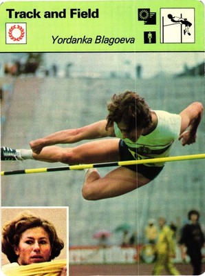 YORDANKA BLAGOEVA Bulgaria High Jump Track 1979 UK SPORTSCASTER CARD #68-24