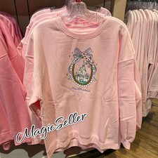 Walt Disney World Women s Pink Castle Bow Pullover Sweatshirt Size S New