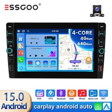 Autoradio 2DIN 8 pollici Android 15 4G + 64GB Apple Carplay GPS NAVI WIFI RDS + fotocamera