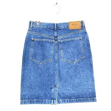 Vintage Calvin Klein Y2K Blue Denim Skirt Size 14 High Waist Made in USA 90s