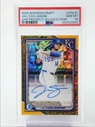JAC CAGLIANONE 2024 BOWMAN CHROME 1ST GOLD SHIMMER AUTO /50 PSA 10 Q4854