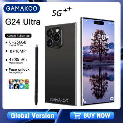 GAMAKOO G24 Ultra 5G Entsperrte Smartphone 256GB Android 14 Dual SIM Ohne Vertrag Handy