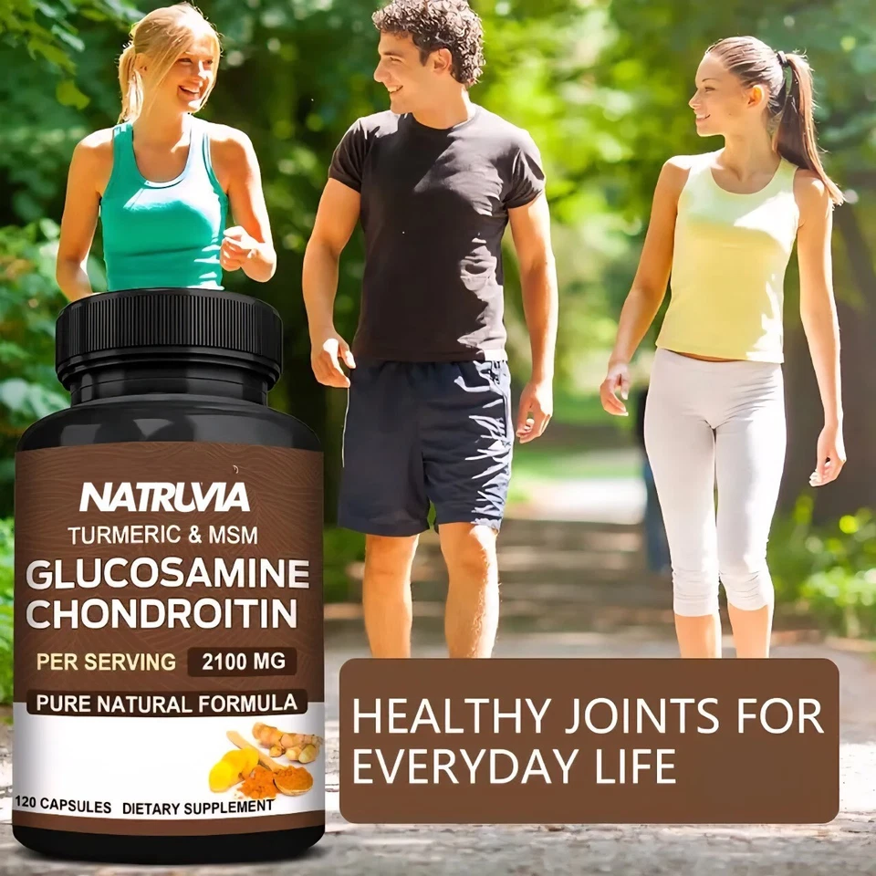 Глюкозамин хондроитин куркума MSM тройная сила поддержка суставов 2100 мг - Изображение 3 из 4