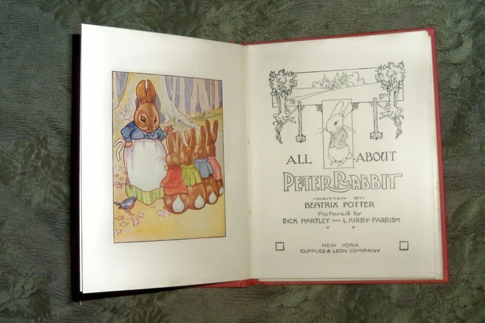1914 BEATRIX POTTER'S ALL ABOUT PETER RABBIT, CUPPLES & LEON FIRST in DJ, SCARCE Foto 3 de 4