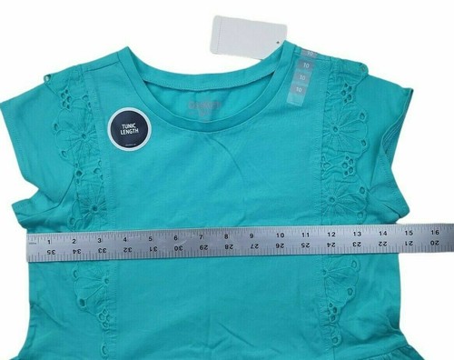 NWT OshKosh Girls Tunic Tee Shirt Top 10, 12, 14 Blue, Turquoise, Orange - Picture 8 of 16